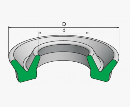 Манжета гидравлическая фторопластовая 44*28 ГОСТ 14896-84